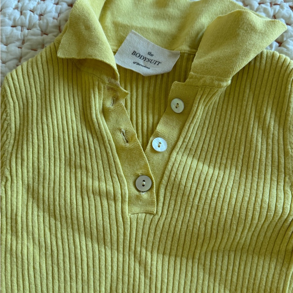 Yellow Ribbed Bodysuit - Picture 4 of 6